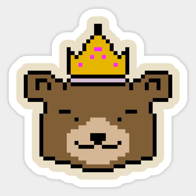 Attire's Animal Elegance Bear Sticker by Pixel.id